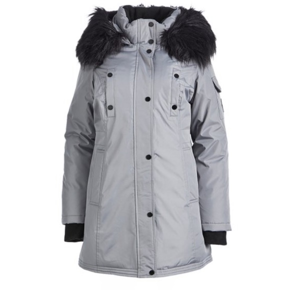 Steve Madden Faux Fur Trim Hood Parka - Picture 2 of 6